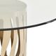 Michael Amini® La Rachelle Glass Top 54 Round Dining Table with Medium Champagne Base-4