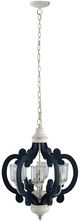 A & B Home Blue/White Wood Chandelier-0