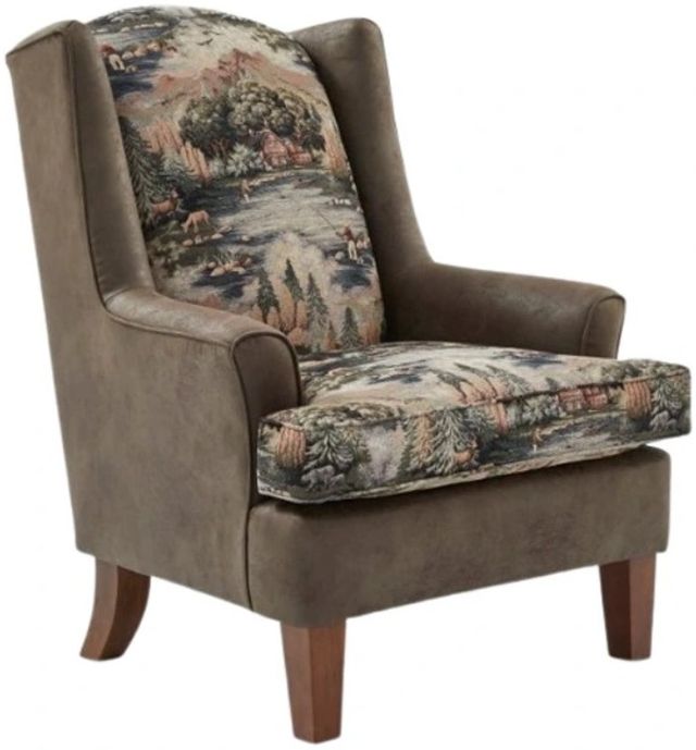 Best® Home Furnishings Customizable Field & Stream Home Andrea Wing Back Chair with Dark Walnut Legs-0