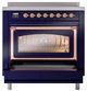 Ilve® Nostalgie II Noblesse 36'' Midnight Blue Pro Style Induction Range with Copper Trim-3