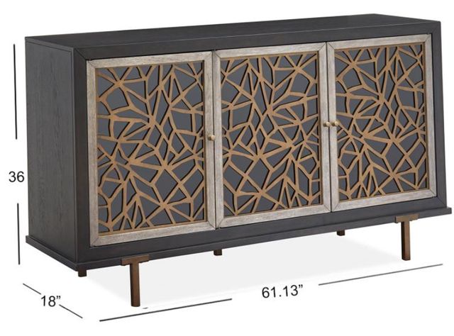 Magnussen Home® Ryker Coventry Gray/Nocturn Black Display Cabinet-1