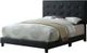 Titus Furniture Black King Tufted Upholstered Panel Bed-0