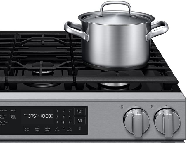 Samsung Bespoke 30" Stainless Steel Smart Slide-In Gas Range with No-Preheat Air Fry Max-4