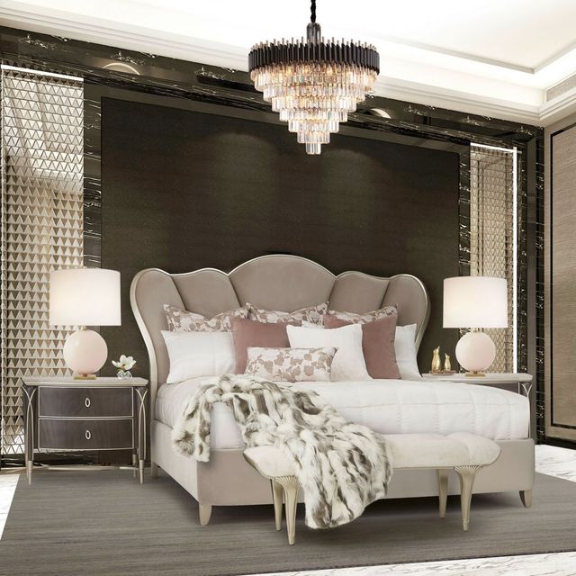Michael Amini® Symphony Black/Gold 37-Light Round Chandelier-1
