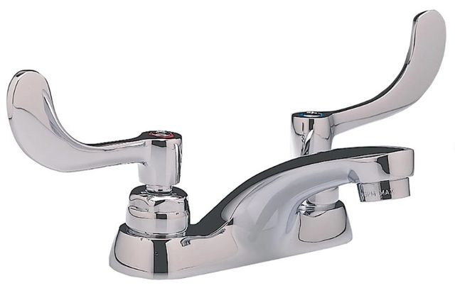 American Standard Monterrey® Polished Chrome 12" x 3" 4" Centerset Cast Faucet with Wrist Blade Handles-0