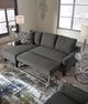 Signature Design by Ashley® Jarreau Gray Queen Sofa Chaise Sleeper-5