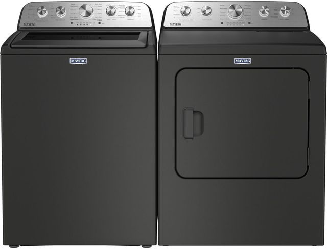 Maytag® Volcano Black Top Load Washer & Gas Dryer Laundry Pair-0