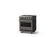 Viking® 5 Series 30" Damascus Gray Pro Style Induction Range with Brushed Brass Trim-2
