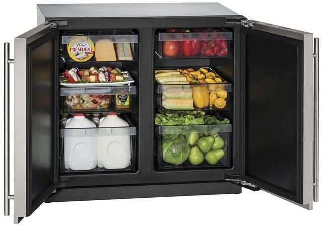 U-Line® Modular 3000 Series 36" 6.9 Cu. Ft. Stainless Steel Under the Counter Refrigerator-1