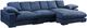 Moe's Home Collection Plunge 3-Piece Navy Large L-Shaped Sectional and Reversible Chaise-1