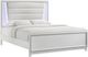 Elements International Moondance White King Panel Bed-0