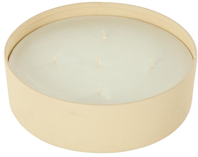 Deco Marche Beige Juicy Black Cherries Scented 5-Wick Candle with White Wax-1