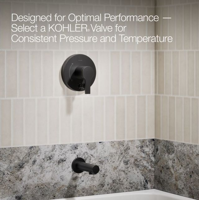 KOHLER® Elate® Rite-Temp® Matte Black 1.5 GPM Bath and Shower Trim Kit with Push-Button Diverter-4
