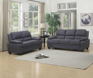 Mazin Furniture Darien Gray Loveseaat-1