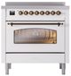Ilve® Nostalgie II Series 36" White Pro Style Induction Range-0