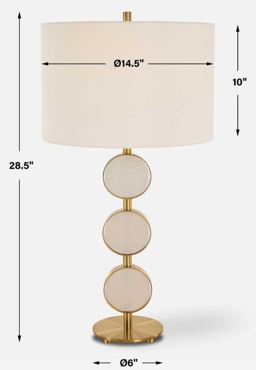 Uttermost® Three Rings Brushed Brass Table Lamp-2