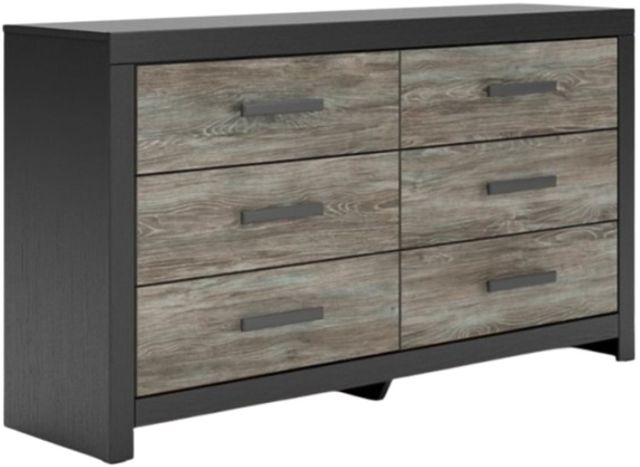 Signature Design by Ashley Broachmyn Black/Gray 6-Drawer Dresser |  Carolina Furniture Concepts | Arden, Waynesville, Fletcher, NC