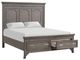 New Classic® Home Furnishings Lisbon Gray Queen Panel Storage Bed-3