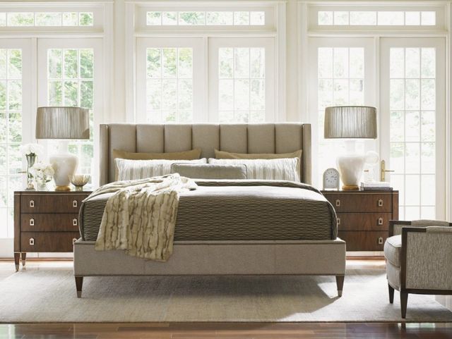 Lexington Home Tower Place Barrington Brown Queen Upholstered Headboard-1