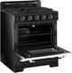Unique® Appliances Classic Retro 30" Midnight Black Freestanding Gas Range-3