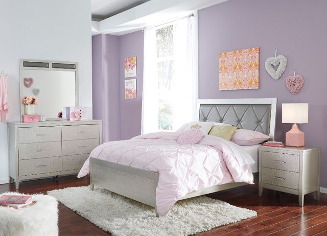 Signature Design by Ashley® Olivet 2-Piece Silver Full Panel Bed Set-3