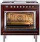 Ilve® Nostalgie II Series 36" Burgundy Pro Style Dual Fuel Range-1