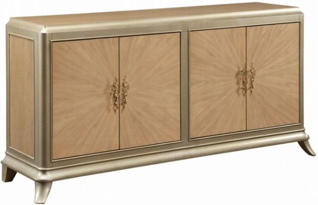 ACME Furniture Dodie Natural Oak/Taupe Champaign Console Cabinet-0