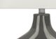 Monarch Specialties Inc. Grey Ceramic Table Lamp with Ivory Shade-2
