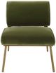 Uttermost® Knoll Brushed Brass/Olive Green Accent Chair-3