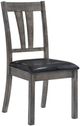 Elements International Nathan 7-Piece Black/Gray Oak Dining Table Set-2
