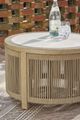Signature Design by Ashley® Cool Days Beige Wooden Outdoor Round Cocktail Table-3