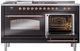 Ilve® Nostalgie II Series 60" Glossy Black Pro Style Dual Fuel Range-3