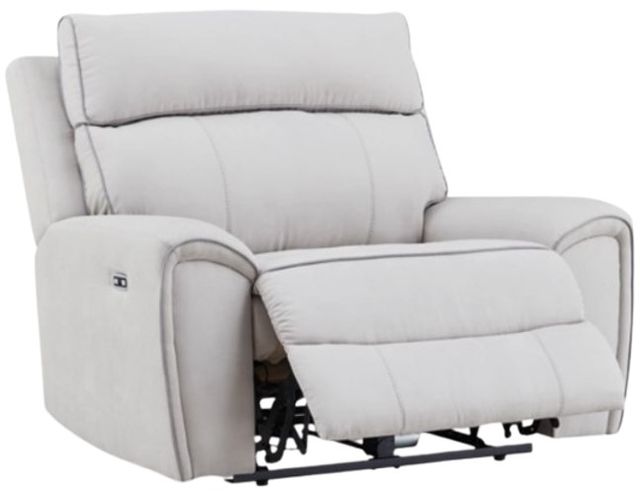 Signature Design by Ashley® Social Pointe Ash/Pearl Power Recliner with Adjustable Headrest-2