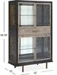 Magnussen Home® Ryker Coventry Gray/Nocturn Black 4-Door Display Cabinet-2
