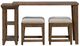 Liberty Furniture Carolina Park 3-Piece Amber Brown Console Table and Stool Set-4