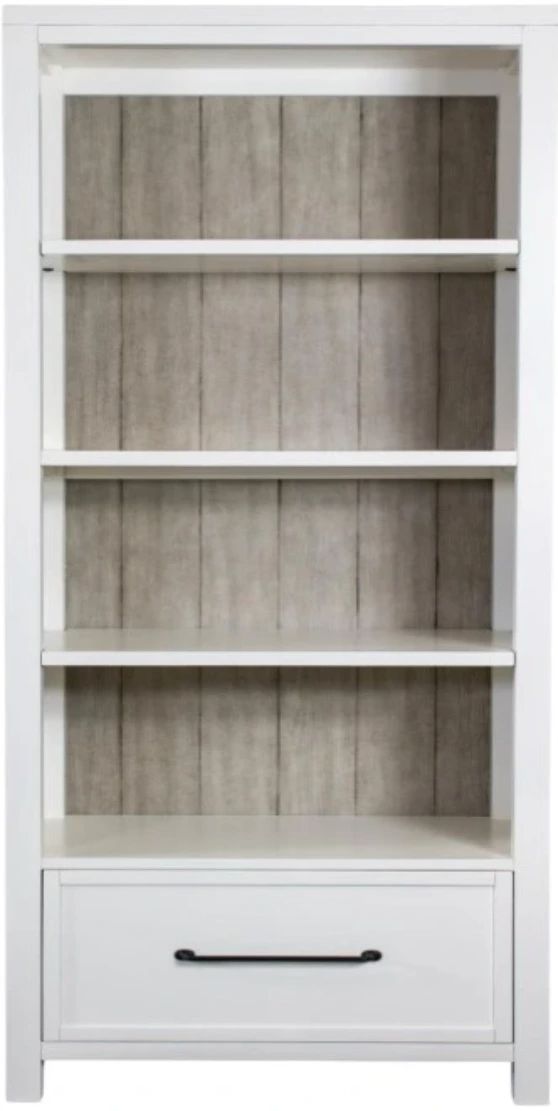 Riverside Furniture Finn Cloud/Fog Drawer Bookcase-3