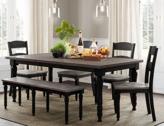 Jofran Inc. Madison County 6-Piece Vintage Black Dining Set-1