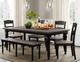 Jofran Inc. Madison County 6-Piece Vintage Black Dining Set-1