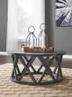 Signature Design by Ashley® Sharzane Grayish Brown Round Coffee Table-1