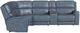 Flexsteel® Oasis Storm Leather Power Sectional with Custom Layout Options-2