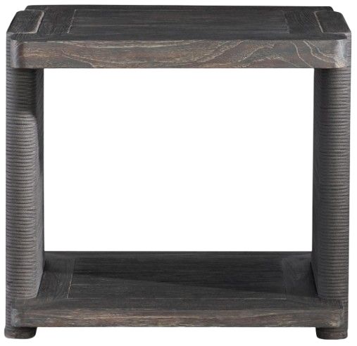 Bernhardt Andros Bernhardt Exteriors Smoked Truffle Wood Outdoor Side Table-1
