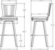 Amisco Customizable Madison Swivel Bar Stool-1