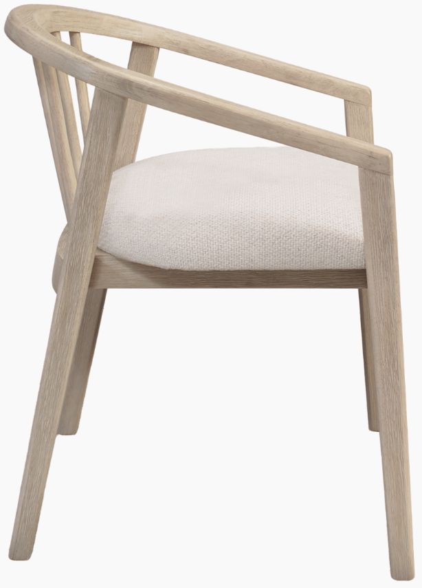 Riverside Furniture Carmella 2-Piece Pebble Oak Dining Spindle Back Arm Chair Set-3
