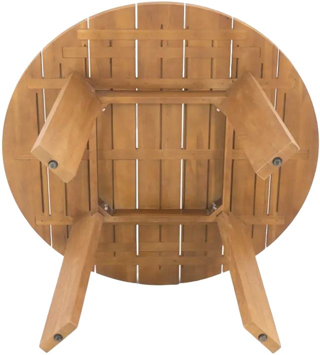 Moe's Home Collection Delta Natural Teak Outdoor Round Dining Table -3