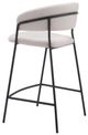 Zuo® Modern Josephine 2-Piece Black/Cream Counter Stool Set-4