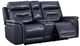 Leather Italia™ Georgetowne Bullard Gray Power Reclining Loveseat with Console-0