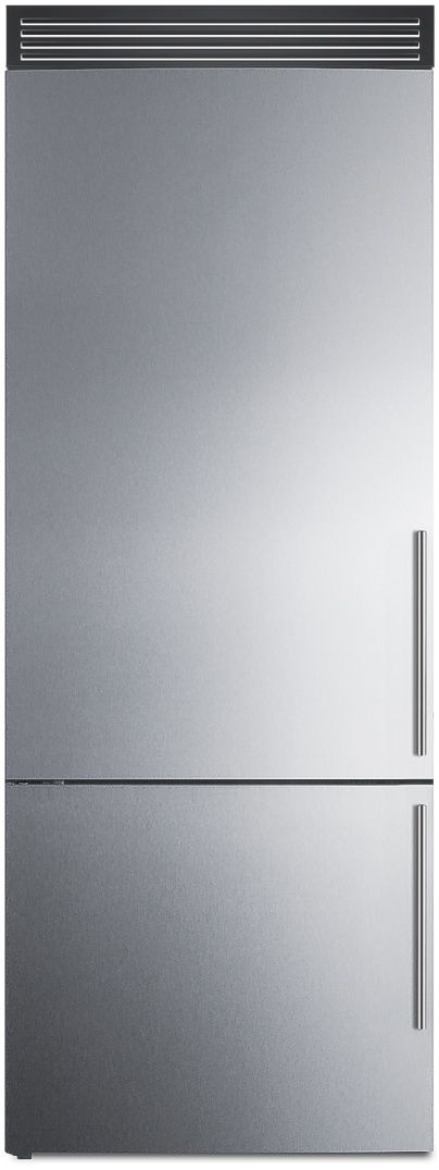 Summit® 28 in. 14.6 Cu. Ft. Stainless Steel Counter Depth Bottom Freezer Refrigerator-0