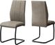 Monarch Specialties Inc. 2-Piece Taupe Side Chair Set with Black Metal Bases-1