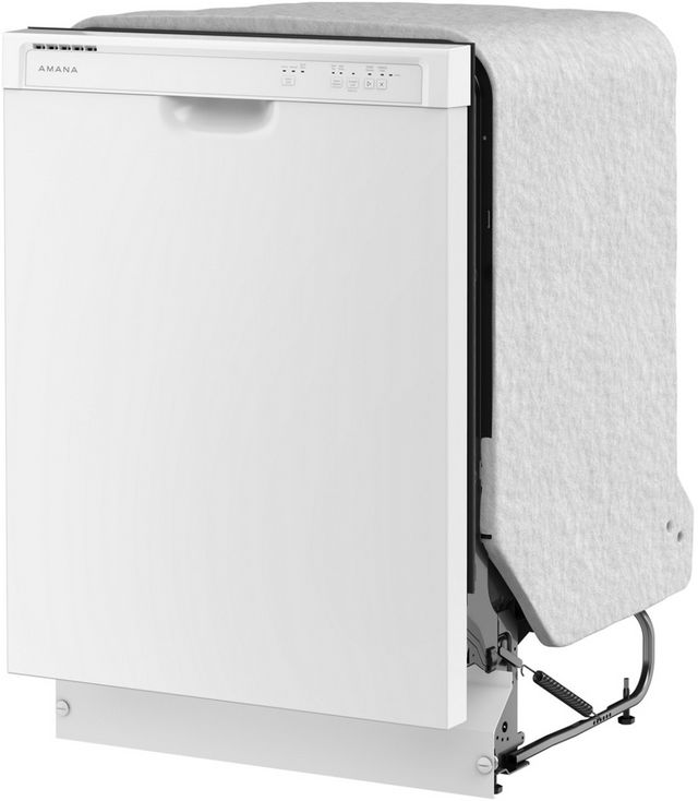 Amana® 24" White Front Control Built In Dishwasher with Midnight Interior-4