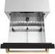 ZLINE Autograph Edition 24" 4.6 Cu. Ft. Black Matte Outdoor-Rated Built-In Refrigerator Drawers with Polished Gold Handles-4